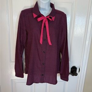Women’s blouse MODBE brand long sleeve S pink neck tie